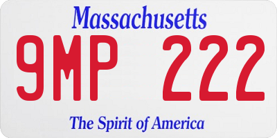 MA license plate 9MP222