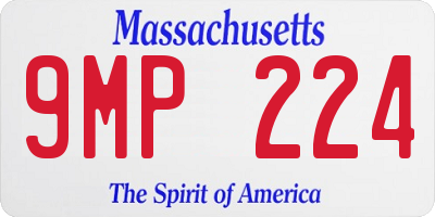 MA license plate 9MP224