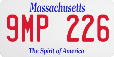 MA license plate 9MP226