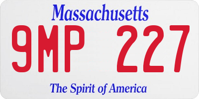 MA license plate 9MP227
