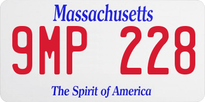 MA license plate 9MP228