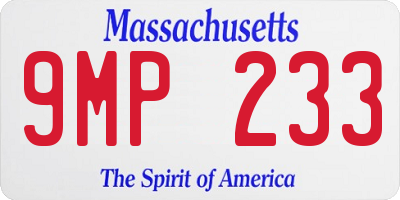 MA license plate 9MP233