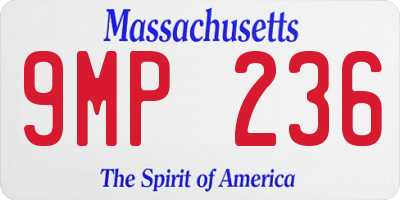 MA license plate 9MP236