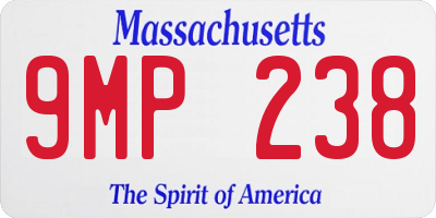 MA license plate 9MP238