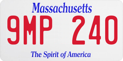 MA license plate 9MP240