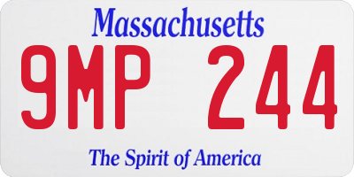MA license plate 9MP244