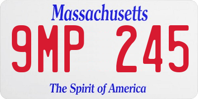 MA license plate 9MP245