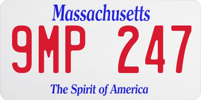 MA license plate 9MP247