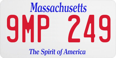 MA license plate 9MP249