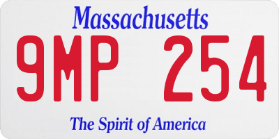 MA license plate 9MP254