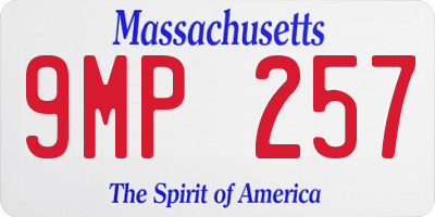 MA license plate 9MP257