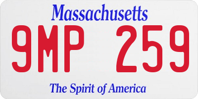 MA license plate 9MP259