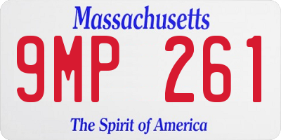 MA license plate 9MP261
