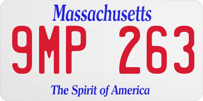 MA license plate 9MP263