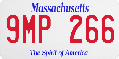 MA license plate 9MP266