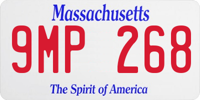 MA license plate 9MP268