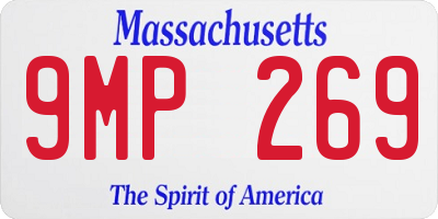 MA license plate 9MP269