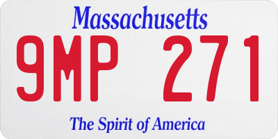MA license plate 9MP271