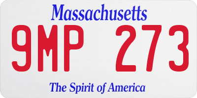 MA license plate 9MP273