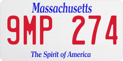 MA license plate 9MP274