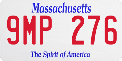 MA license plate 9MP276