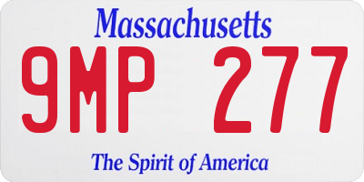 MA license plate 9MP277