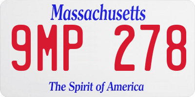 MA license plate 9MP278
