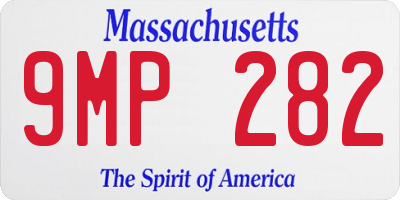 MA license plate 9MP282
