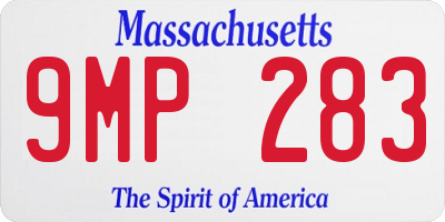 MA license plate 9MP283