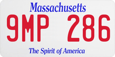 MA license plate 9MP286