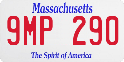 MA license plate 9MP290