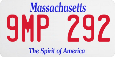 MA license plate 9MP292