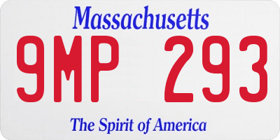 MA license plate 9MP293