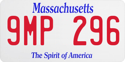 MA license plate 9MP296