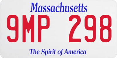 MA license plate 9MP298