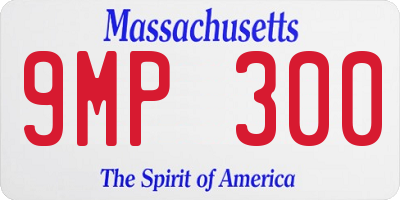 MA license plate 9MP300