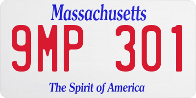 MA license plate 9MP301