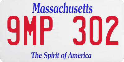 MA license plate 9MP302