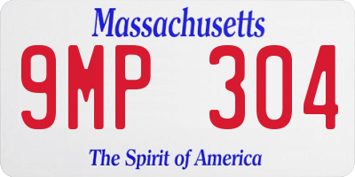 MA license plate 9MP304