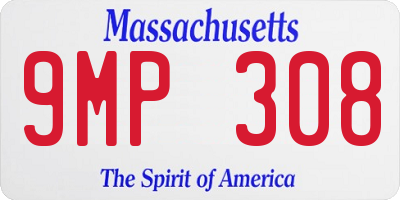 MA license plate 9MP308