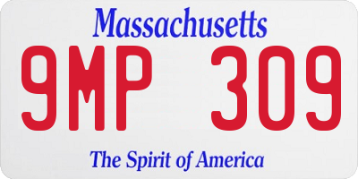 MA license plate 9MP309