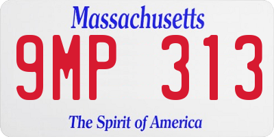 MA license plate 9MP313