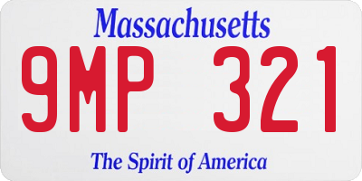 MA license plate 9MP321
