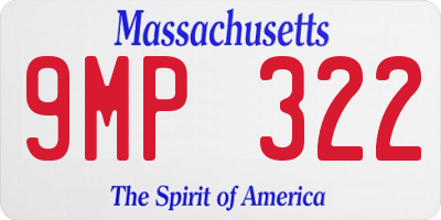 MA license plate 9MP322