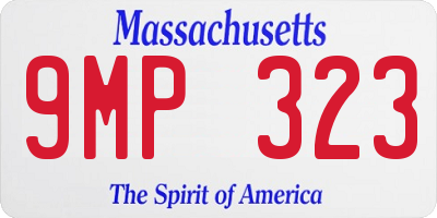 MA license plate 9MP323