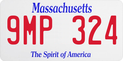 MA license plate 9MP324
