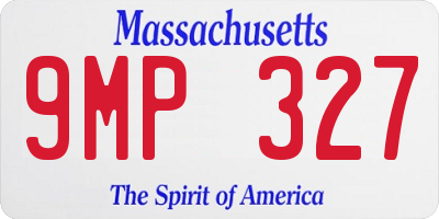 MA license plate 9MP327