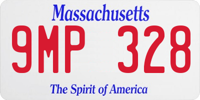 MA license plate 9MP328