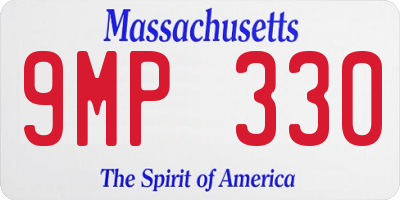 MA license plate 9MP330