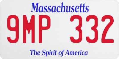 MA license plate 9MP332